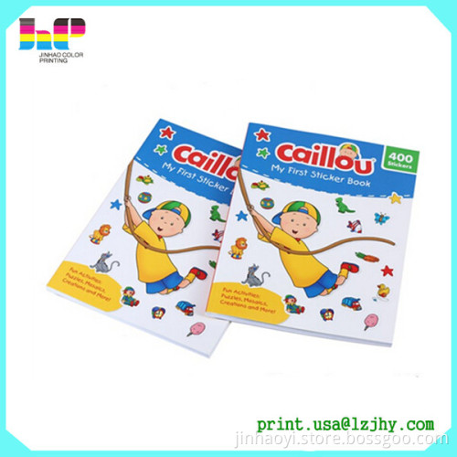 printing cheap and custom kids colourful children book with removable stickers